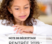 Note Rentrée scolaire 2019