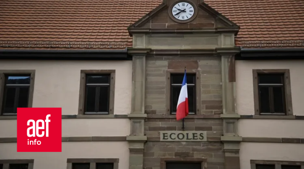 Ecole avec le drapeau Français